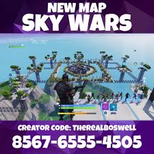 Our roblox skywars codes wiki has the latest list of working op code. Notalgic Minecraft Style Skywars Creative Map For Up To 16 Players 8567 6555 4505 Therealboswell Fortnitecreative