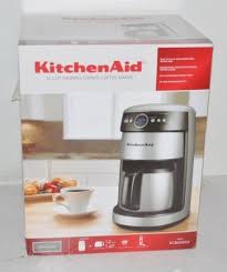 Model colors are silver and cocoa optimized brewing technology removable water tank brew basket door swings open 18oz thermal coffee maker with lid included gold tone reusable fileter. Docs File Pdf Kitchenaid