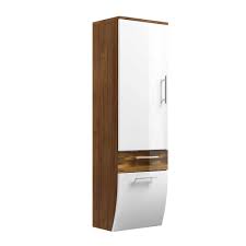 Hochschrank mit 4 böden+türen 30x32x180 cm. Hochglanz Bad Hochschrank Hangend 135cm Scotinus Wohnen De