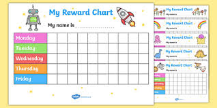 Free Reward Sticker Chart Stars Reward Chart Reward