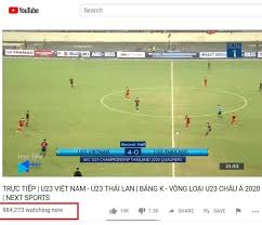 Truyền hình trực tiếp chất lượng full hd bình luận tiếng việt tất cả trận đấu hot nhất. Tráº­n Ä'áº¥u U23 Viá»‡t Nam Va U23 Thai Lan Ä'áº¡t Ká»· Lá»¥c NgÆ°á»i Xem Tren Youtube Va Facebook