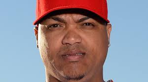 Alfredo Simon looks like he is sniffing something disgusting