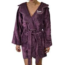 Manches longues, 2 grandes poches, cordon de serrage cadeaux super mignon de licorne et accessoires pour des filles. Peignoir De Bain Femme Personnalise Myrtille
