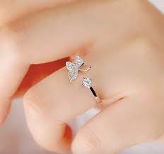 Butterfly Ring Sterling Silver Silver Ring Adjustable Etsy Butterfly Engagement Ring Rings For Girls Womens Silver Jewelry