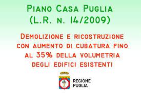 Piano casa puglia, incostituzionalità traslazione e aumento volumi nelle demolizioni e ricostruzioni. Proroga Al Piano Casa In Puglia