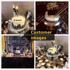 Maybe you would like to learn more about one of these? Buy Jevenis Art Deco Cake Topper Black Feather Cake Topper Great Gatsby Cake Decoration 1920s Wedding Cake Topper Gatsby Theme Cake Topper For Birthday Wedding Party Supplies Online In Vietnam B07lbk227b