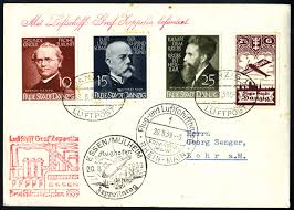 Zeppelin Zeppelinpost Lz 130 Sudetenland Flight 1939 20 8 Essen Fahrt Danzig Post Brief Mit 2 1 2 G Flp Und Arzte Kpl Alle Stpl Cover Cover Stamp Zeppelin
