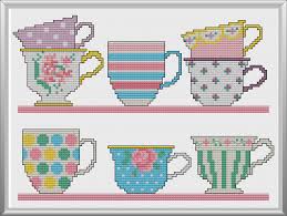 But also it's fun to get game sprites or existing images and stitch them as well. Pretty Teacups Cross Stitch Pattern Instant Download Cross Stitch Bookmarks Sweet Cross Stitch Diy Cross Stitch