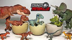 Dino Rivals Mega Unboxing Hatching Baby Dinosaurs With Jurassic World Fallen Kingdom Toys For Kids Youtube
