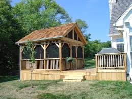 outback builders carpentersville il united states deck and detached screen house screened gazebo gazebo on deck pinterest