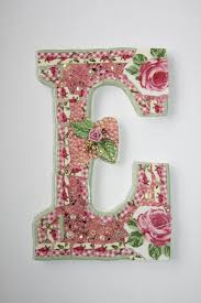 Mosaic Letter E Initial Wall Art Alphabet Hanging Decor Initial Wall Art Alphabet Letters Wall Decor Letter Wall Decor
