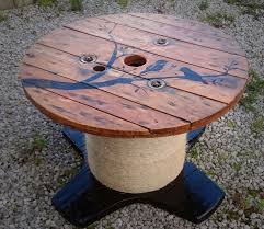 It Was Just An Old Dusty Cable Spool But Watch When He Grabs The Rope Wooden Spool Tables Wooden Cable Spools Spool Furniture