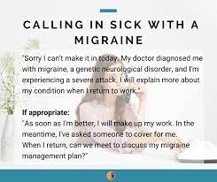 Calling In Sick Good Conversations About Migraine At Work