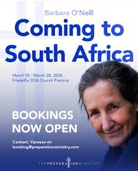 🇿🇦 Barbara O'Neill Is Coming to South Africa! You have watched her  videos, now experience her life-changing health insights LIVE next year  from 25-28th March 2026. Learn the natural health principles that