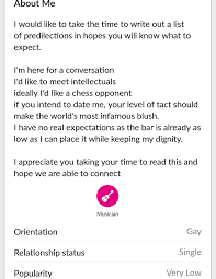 So what do all these numbers mean for you? The Fact I M On This Particular Dating App To Begin With Already Means I M Setting The Bar Low But I Have To Spell It Out In My Profile Iamverysmart