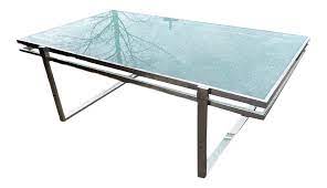 Offex camber round coffee table pewter, clear glass by offex (1) $339$1,045. 1990s Contemporary Cracked Glass Coffee Table Chairish