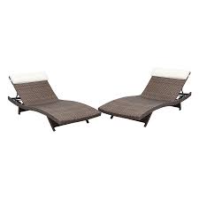 International Home Atlantic Set Of 2 Wicker Aluminum Chaise Lounge Chair With Woven Lowes Com Patio Chaise Chaise Lounge Chair Patio Chaise Lounge
