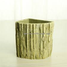 A cement pot in the form of a birch stump. Cement Tree Stump Indoor Flower Pots Ssr1618