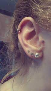 Double Helix Tragus Double Cartilage Hoops Triple Lobe Ear Rings Piercings Small Diamond Stud Earrings Ruby Earrings Studs Unique Earrings