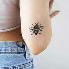 Minimalist Honey Bee Tattoo Designs
