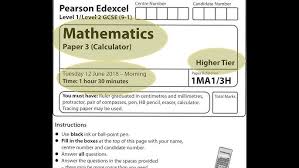 Edexcel Gcse Maths June 2018 Paper 3 Higher Calculator 3h Youtube
