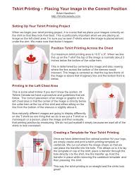 Tshirt Printing Placing Your Image In The Correct Position Brian Hawthor Tshirt Print Print Place Silhouette Tutorials