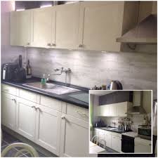 gepimpte keuken latjes mdf annie sloan krijtverf old white 2 wax achterwand plaklaminaat knopjes xenos keuken interieur annie sloan