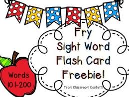 Many make the mistake of putting too much information on a flashcard, which makes them difficult to read,. Free Fry Sight Word Flash Cards 101 200 By Classroom Confetti Tpt
