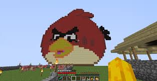 The Red Bird In Minecraft Style Minecraft Pictures Red Birds Minecraft