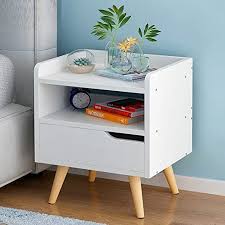 Ktol Nordic Mini Nightstand With 4 Table Legs 42cm Modern White Sofa Side End Tab In 2020 White Bedside Cabinets Wooden Night Stands Bedrooms Bedroom Storage Cabinets