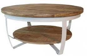 salontafel cilamon 35 x 70 x 70 cm wit 2 houten bladen industriele look salontafel koffietafel tafels
