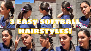 3 Easy Softball Hairstyles For Long Hair Youtube Plaited long hair for wedding hairstyle on pattu saree. easy softball hairstyles for long hair