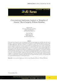 Would you like to know how to translate hadir to english? Pdf Conversational Implicature Analysis In Kingdom Of Heaven Movie Script By William Monahan