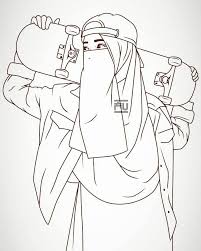 25 sketsa gambar kartun islam tutorial sketsa muslimah untuk pemula youtube 50 gambar kartun lucu imut dan menggemaskan terb di 2020 kartun lucu cara melukis kartun. Hijab Vector Niqab Lineart Ahmadfu22 Sketsa Gambar Seni Garis Menggambar Model Pakaian