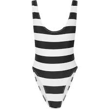 Black And White Striped Bathing Suit Norma Kamali Marissa Striped Swimsuit 110 Liked On Polyvore Featuring Swimwear One Piece Striped Swimsuit Fun One Piece Swimsuit Black And White Swimsuit