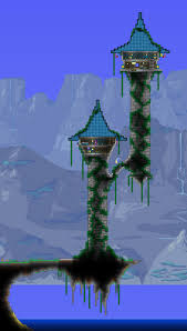 My Wizard Tower Terraria House Design Terraria House Ideas Terrarium Base