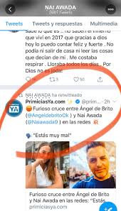 Fiel a su estilo, ángel de brito aprovechó ese tweet y cruzó con todo a jorge rial, ironizando con su salida de tv nostra : A N G E L Sur Twitter Saliste En Dos Portales Naiawada9 Felicitaciones Por Tus Logros Y Por Los Doscientos Tuits Que Me Dedicaste Jajajajajajajajajajjajajajajajajajajajaaj Cholula Https T Co N7gyo9rwpn