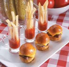 These easy party finger food recipes include entrees, appetizers, sides and desserts to impress your friends and family! 30 Swoon Worthy Engagement Party Ideas Mini Appetizers Mini Burgers Wedding Food
