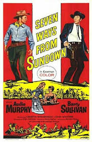 Seven Ways From Sundown 1960 Dvd Audie Murphy Barry Sullivan In 2020 Western Movies Movie Posters Vintage Western Film