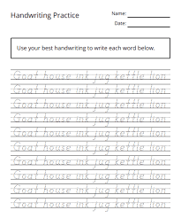 For example, you can start at the beginning of the book and work your way through to the end. Handwriting Worksheet Pdf