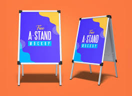 Free Outdoor Advertising A Stand Mockup Psd Set Outdoor Advertising Mockup Advertising
