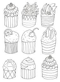 Happy birthday coloring pages are a fun, easy and free way to tell someone that you're glad they were born. Simple Cupcakes Cupcakes Adult Coloring Pages