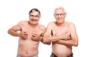 Zwei Lustige Nackt Senior Männer Mit Körper, Isoliert Auf Weißem  Hintergrund. Lizenzfreie Fotos, Bilder Und Stock Fotografie. Image 14779670.