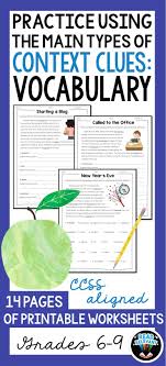 Do Your Students Struggle With Understanding And Using Vocabulary This Resource Developed Using The 100 Wo Context Clues Context Clues Worksheets Vocabulary