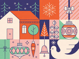 Festive Pattern Holiday Design Card Christmas Graphic Design Christmas Card Illustration