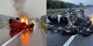 Berita kemalangan jalan rqyq terlibat kereta suv dgn ambulan. Pemandu Suv Hilang Kawalan Lamborghini Bernilai Rm1 8 Juta Rentung Terbakar