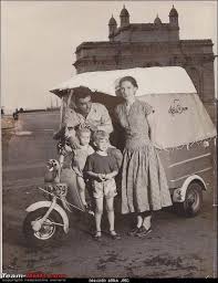 At the gateway of India, on a Lambretta