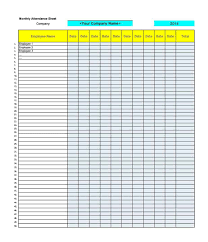 5 Free Attendance Register Templates Word Excel Formats