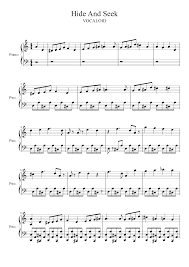 Hide And Seek Piano Sheet Music Piano Piano Sheet Music