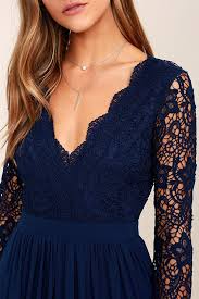 Wedding season is creeping up on us extremely quickly. Awaken My Love Navy Blue Long Sleeve Lace Maxi Dress Long Sleeve Lace Maxi Dress Bridesmaid Dresses With Sleeves Long Sleeve Dress
